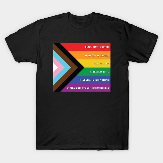 Progress Pride Flag T-Shirt by valentinahramov